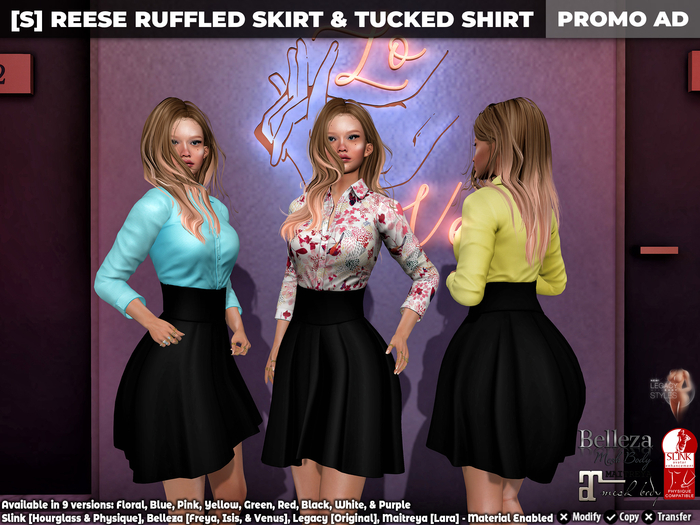 [S] Reese Ruffled Skirt & Tucked Shirt Demo