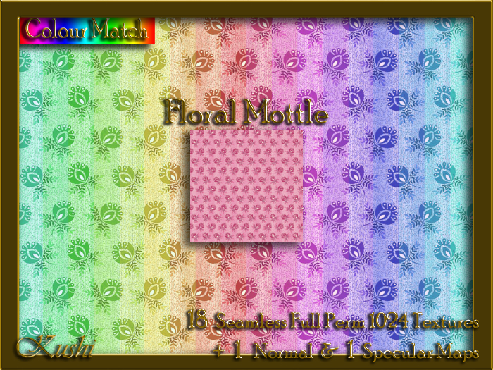 Floral Mottle Seamless Texture Set
