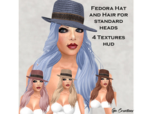 Fedora Hat and Hair for standard heads
