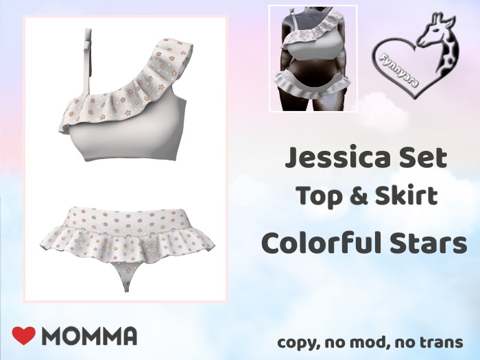 Jessica Top&Skirt Colorful Stars