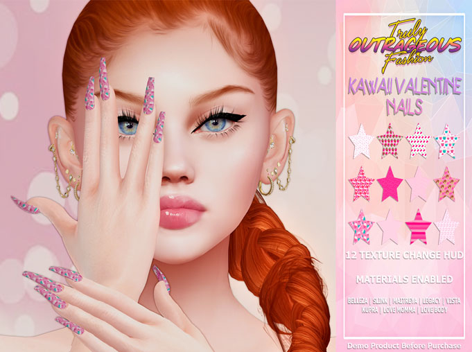{TOF} KAWAII VALENTINE NAILS  (ADD)