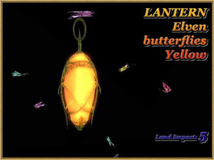 LANTERN - Elven butterflies - Yellow (5 LI) (Full perm)