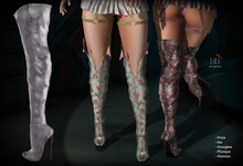 (*<*) 1313 Camille Boots - Floral White