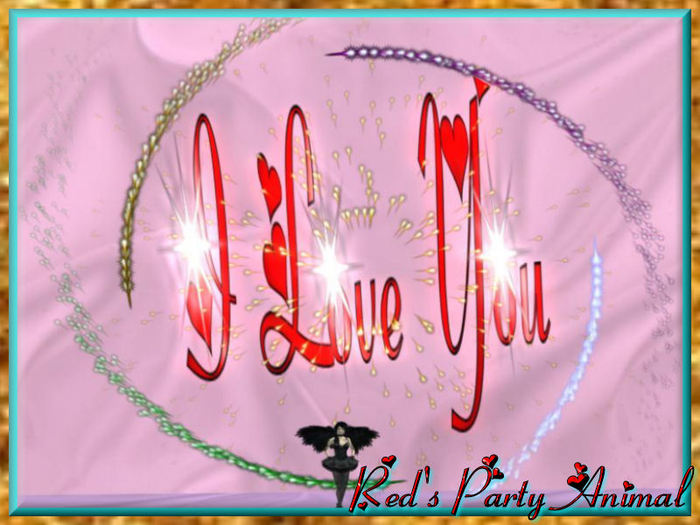 SALE> 199 I LOVE YOU(ANIMATION) FIREWORKS PINWHEEL PARTY SIGN