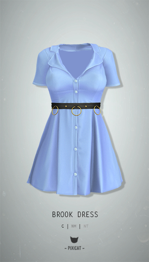 -Pixicat- Brook Dress (LightBlue)