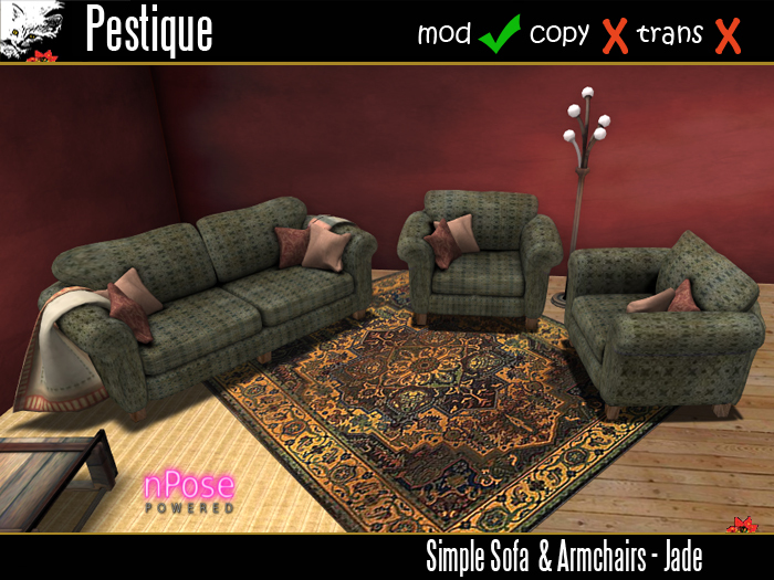 Simple Sofa & Armchairs - Jade
