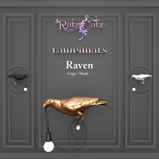 .: RatzCatz :. LAMPimals *Raven* wall