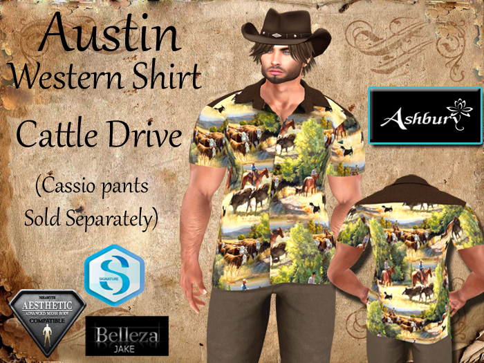 [ASHBURY] Austin Western Shirt-CATTLE DRIVE