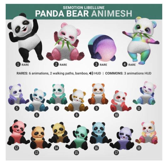 SEmotion Libellune Panda Bear Animesh #7