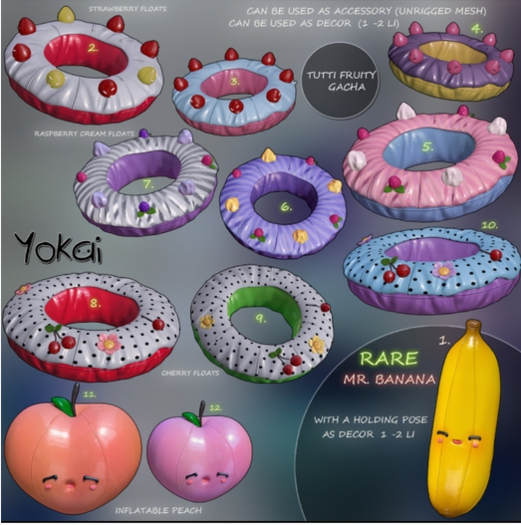 2.YOKAI - Tutti Fruity - Strawberry Float (red\white)