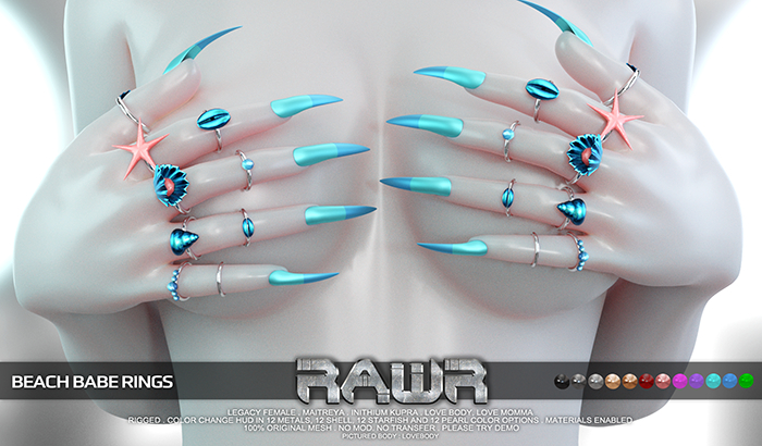 RAWR! Beach Babe Rings DEMO (add me)