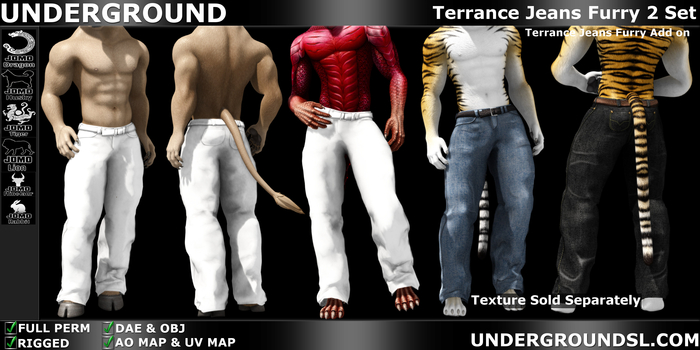 (UG) - Terrance Jeans Furry 2 Set