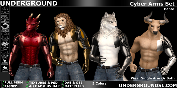 (UG) - Cyber Arms Furry Set