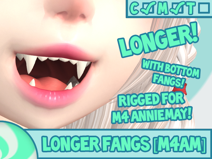 [Minty Fresh] "Longer Fangs" Canine Teeth for M4 AnnieMay Head