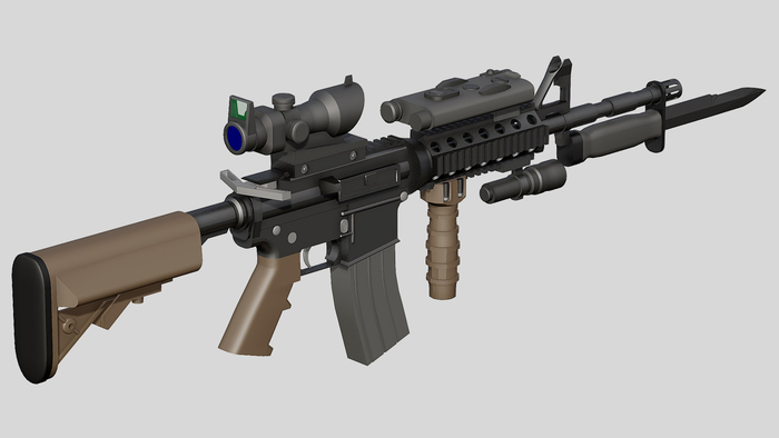 FULL PERM Tactical ASSAULT RIFLE M4A1 MOD 3  by  3D Knights