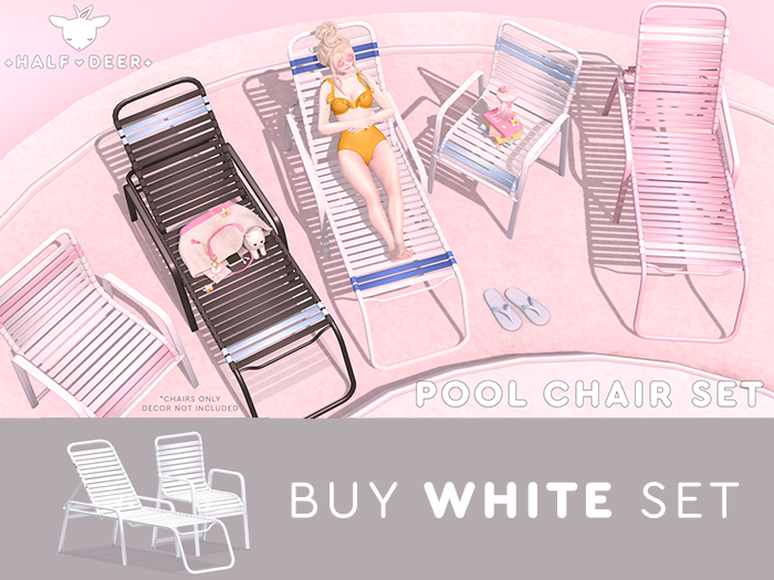 Pool Chair Set [White]