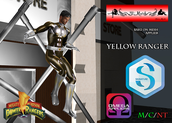 Second Life Marketplace - Yellow ranger Boy (signature/omega/bom)