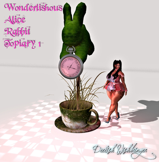 Alice Rabbit Topiary Lantern ~1