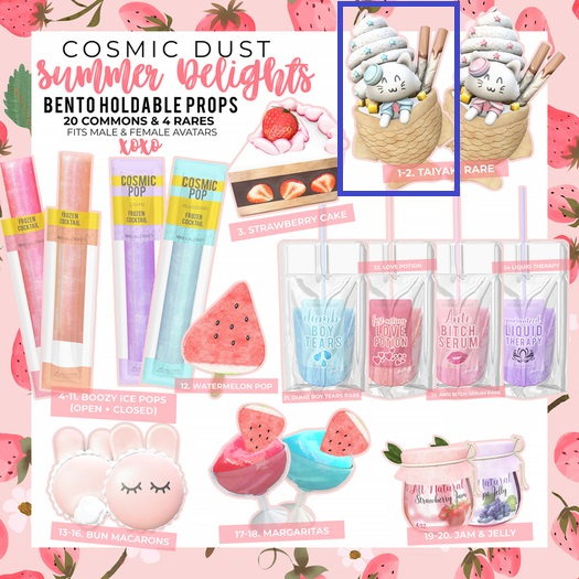 [Cosmic Dust]  - Kitty Taiyaki Blue RARE