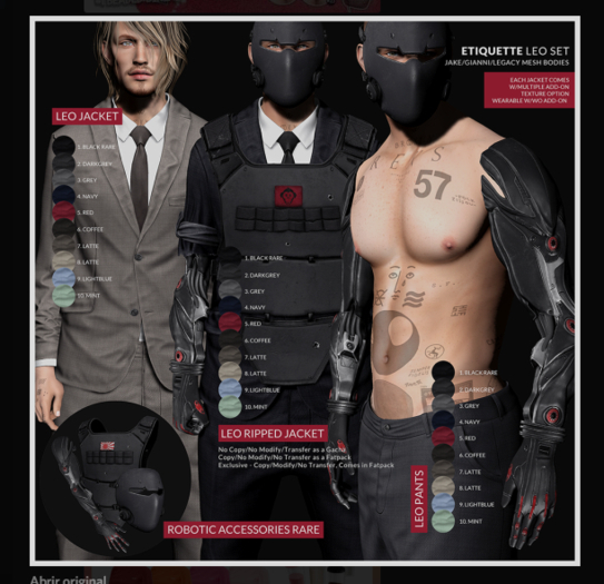 .etiquette. Leo Ripped Jacket Black RARE