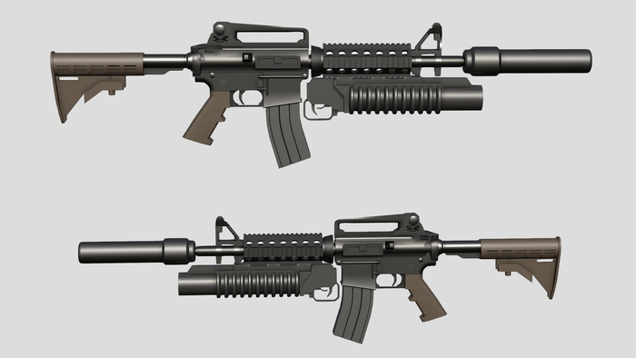 FULL PERM Tactical ASSAULT RIFLE M4A1 MOD SIL by  3D Knights