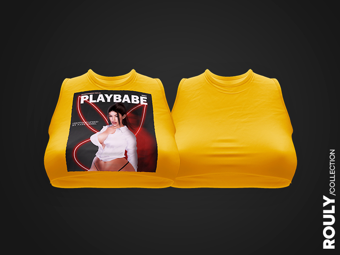 ROULY :: Playbabe Cropped Top - Yellow