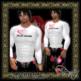 ~Simply~ Devil Inside Heart Devil Horn Pyjamas /  Pajamas Valentines Day