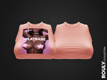 ROULY :: Playbabe Cropped Top - Beige