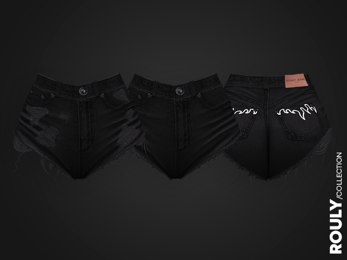 10 ROULY :: Extreme Distressed Denim Shorts  - TotalBlack