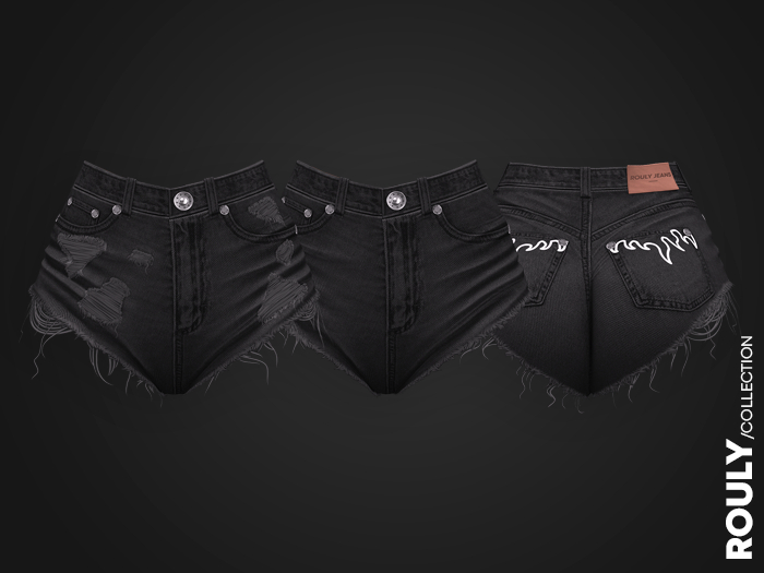 09 ROULY :: Extreme Distressed Denim Shorts  - Goth