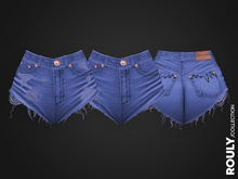 07 ROULY :: Extreme Distressed Denim Shorts  - Rodeo