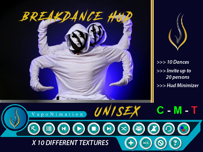 Second Life Marketplace - Bento Breakdance dancing animations hud
