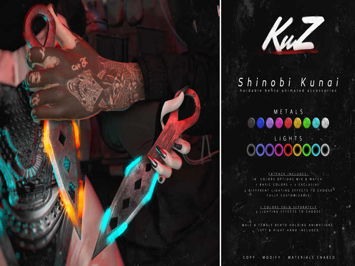 Kuz - Shinobi Kunai - FATPACK