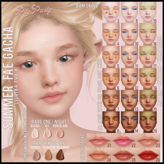 2 { Pity Party } Summer Fae Gacha {Day} RARE