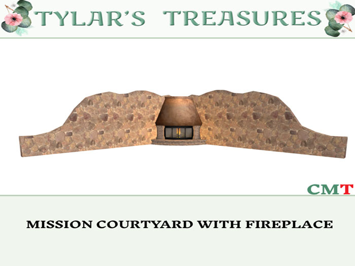 .:TT:.  MISSION COURTYARD WITH FIREPLACE  BOX