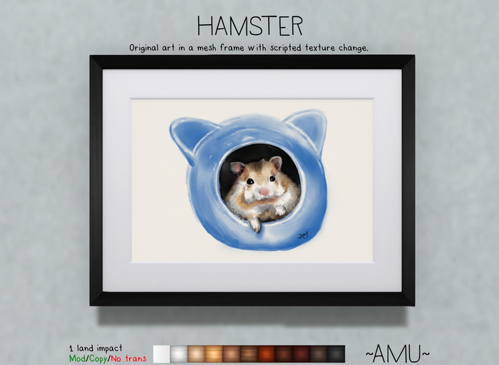 ~AMU~ Hamster - framed artwork