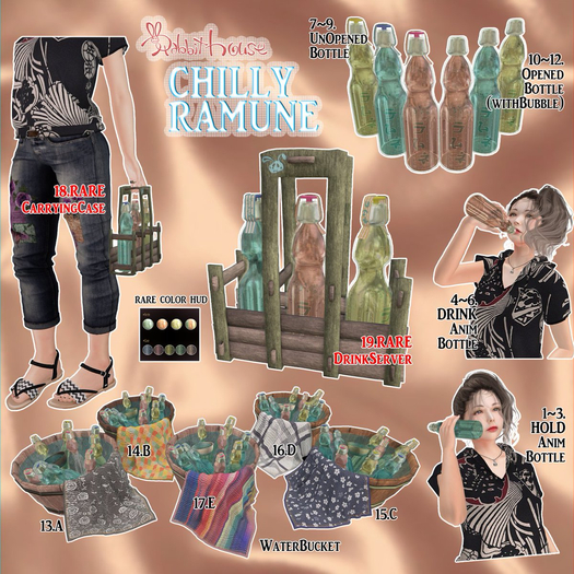 19-RabbitHouse-CHILLY RAMUNE-DrinkServer RARE[Rez]