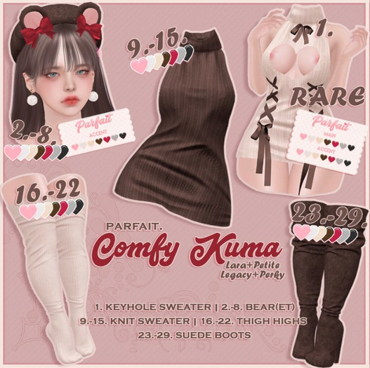 parfait. Comfy Kuma  SuedeBoots (Legacy) Black