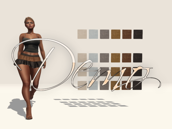 DEMO - Skirt 001 - Seamless Leather Pack 1