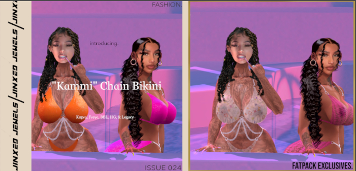 ^JJ^//"Kammi" Chain Bikini {FATPACK}