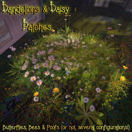 Dandelions & Daisies Patches PACKAGE(13objects)