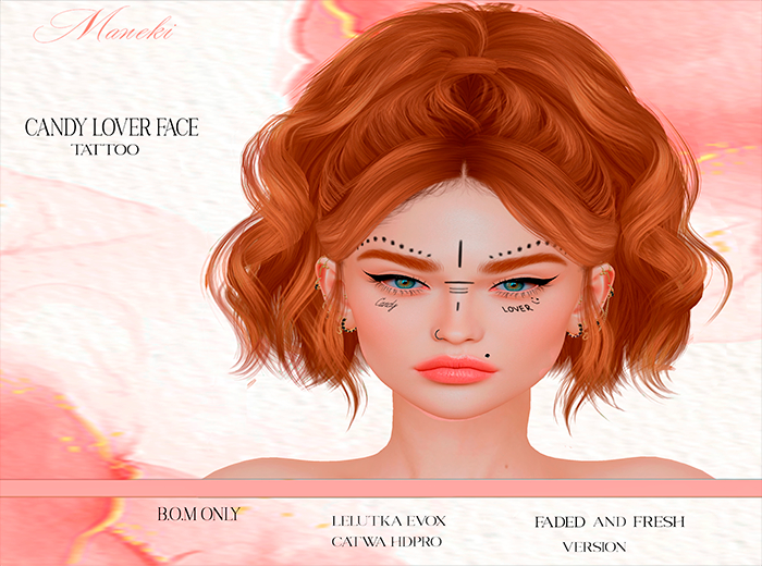 Maneki  Candy Lover Face Tattoo