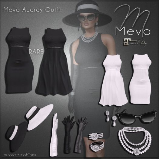 Meva Audrey Dress 2 Black Box RARE