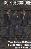 KO-H Yura School Uniform 3 Deco Figures