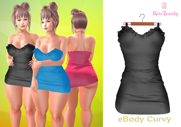 _RoseBeauty_Ruffle Mini Dress #6 / eBody Curvy