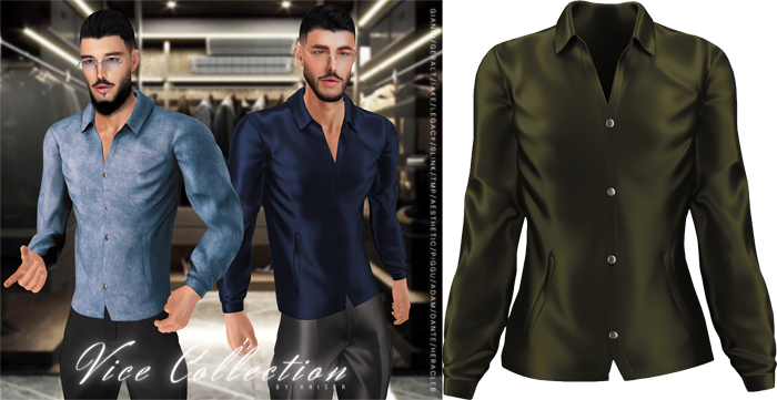 Kaiser - Buttoned Shirt Satin Army Green
