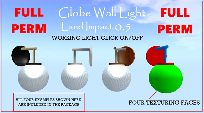 GLOBE WALL LIGHT 0.5Li