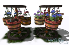 Farmers Market Barrels Planters Hydrangeas Colorful rezbox