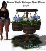 Farmers Market Barrels Planter Hydrangeas simple 