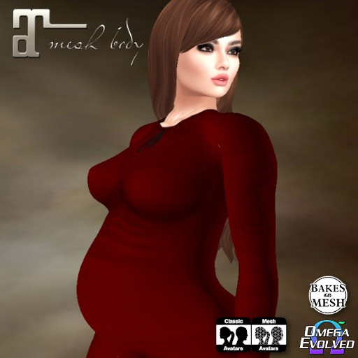 *SM* Omega Maternity Fae HUD - Red